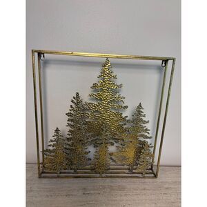 3D Hammered Metal Tree Wall Hanging